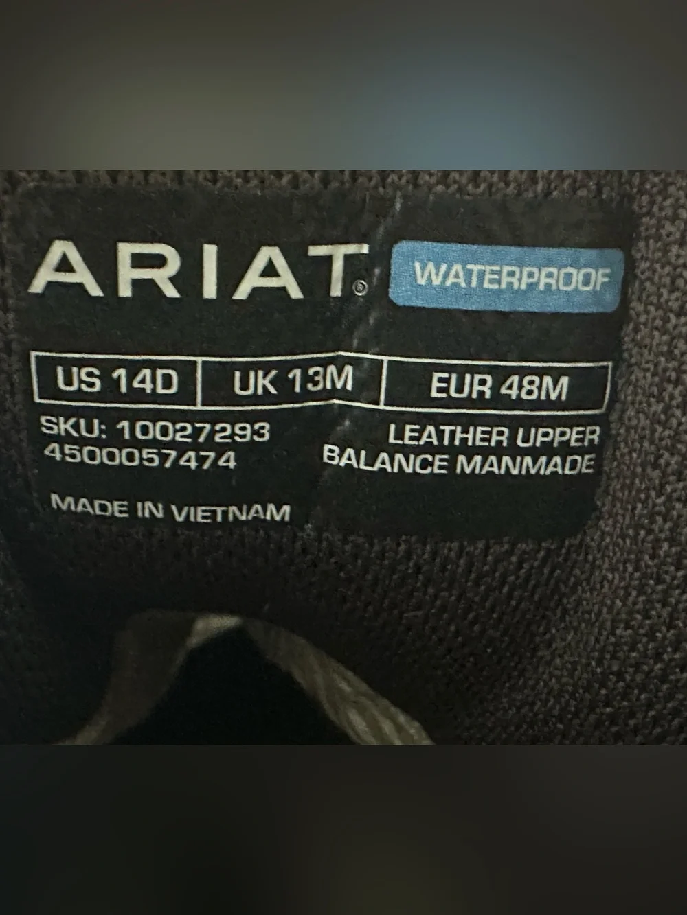 ARIAT Skyline Summit Gore-Tex waterproof boots size 14D